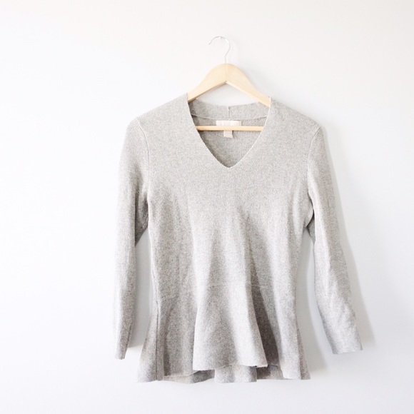 Banana Republic Sweaters - Banana Republic Gray Peplum Sweater