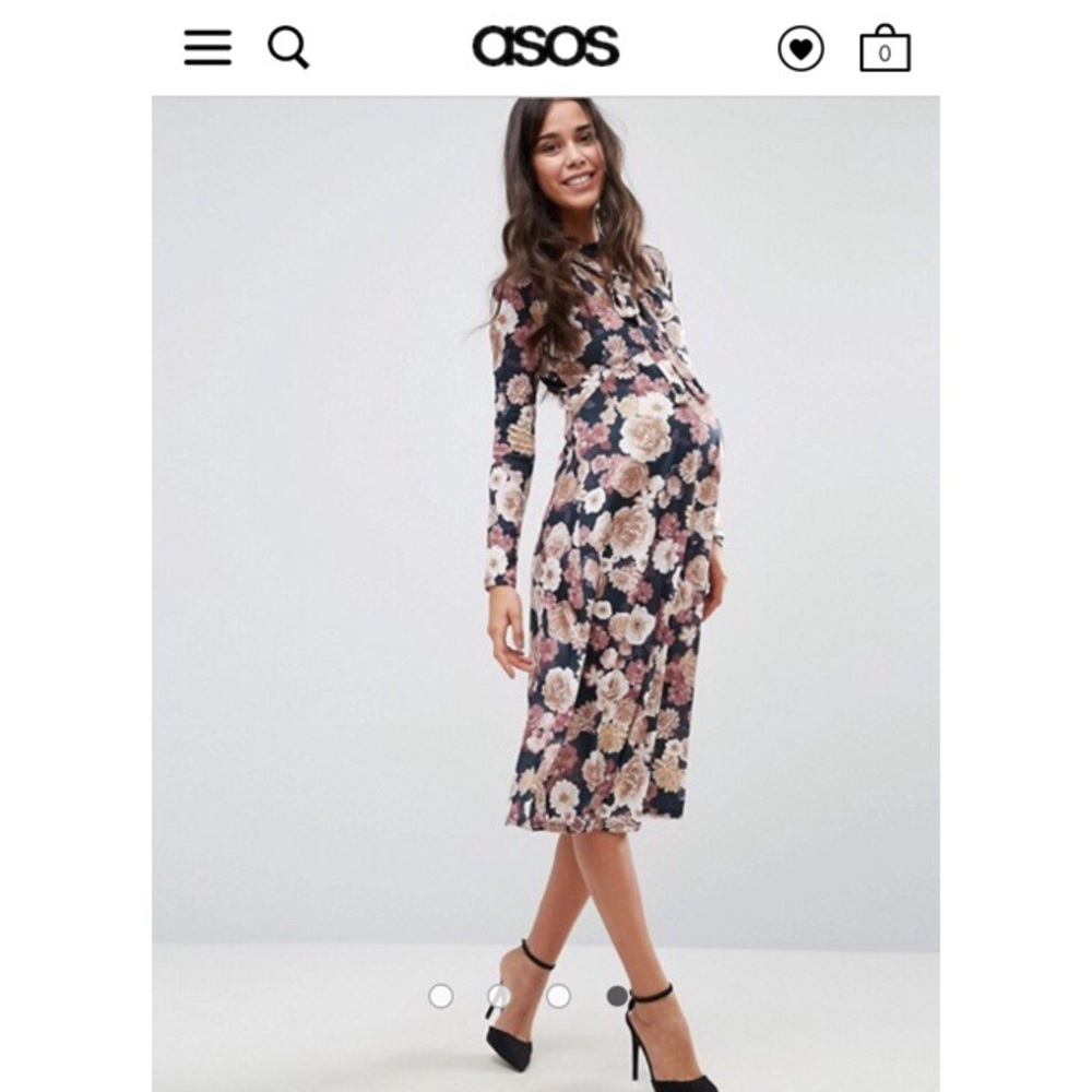 Bluebelle Maternity Pussybow Midi Dress