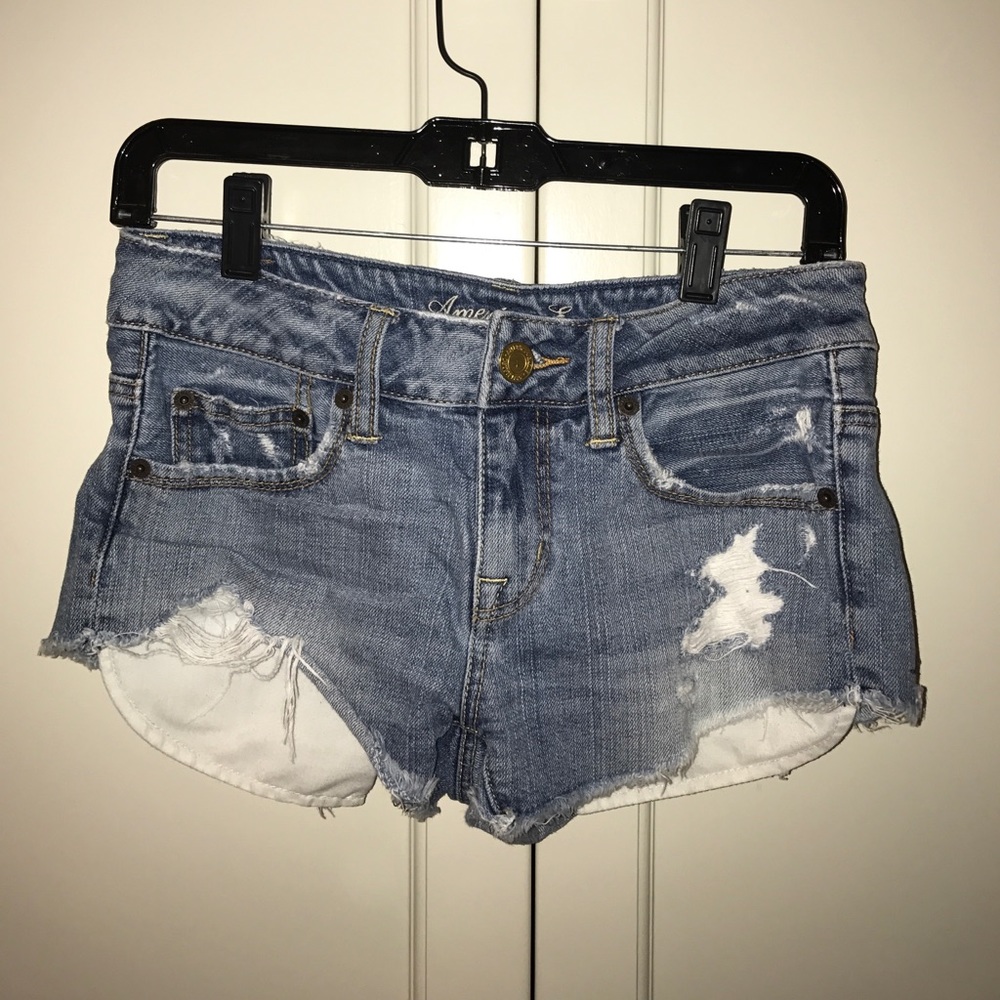 American Eagle ripped denim shorts