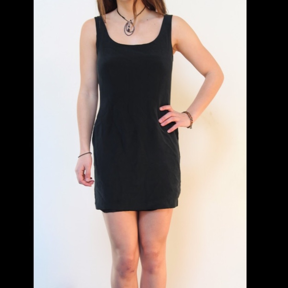 ❗️SOLD❗️ Vintage Silk Scoop Neck Mini Dress