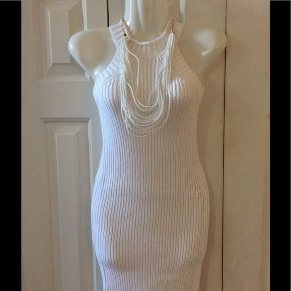 🎉HP🎉 WHITE KNITTED DRESS - Picture 5 of 6