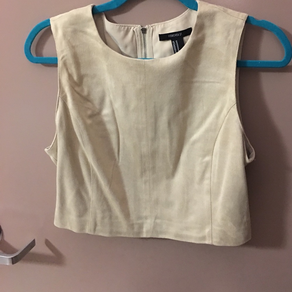 Forever 21 Tan Crop Top M