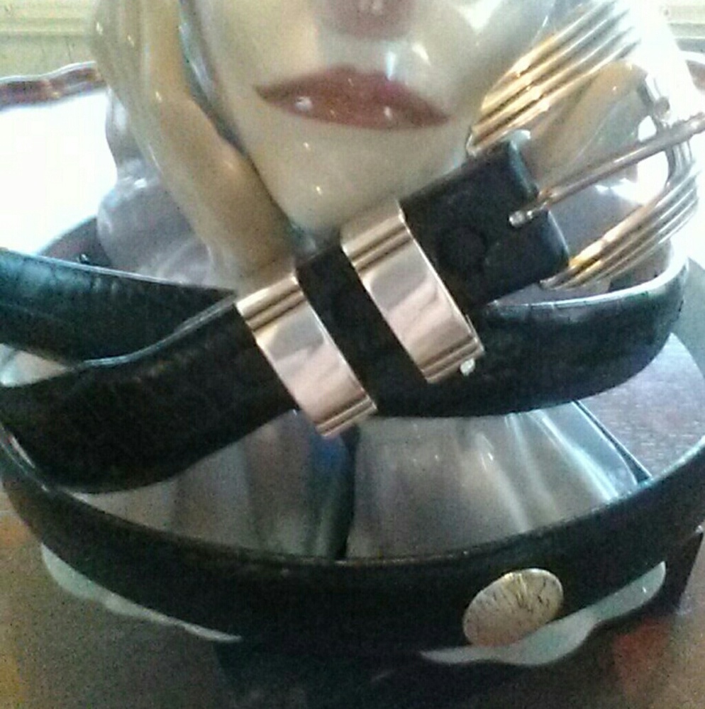 CALFSKIN 100% BLACK 46" MEN'S BELT