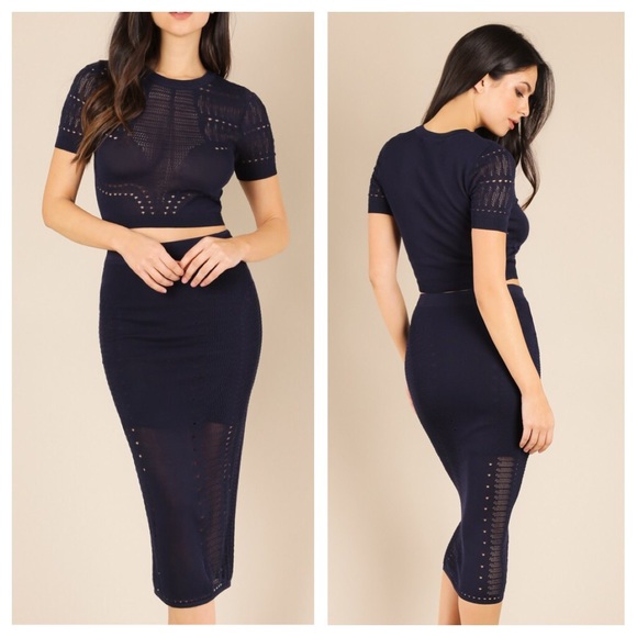 LAST 2 // Sapphire Two Piece Dress - Picture 4 of 8