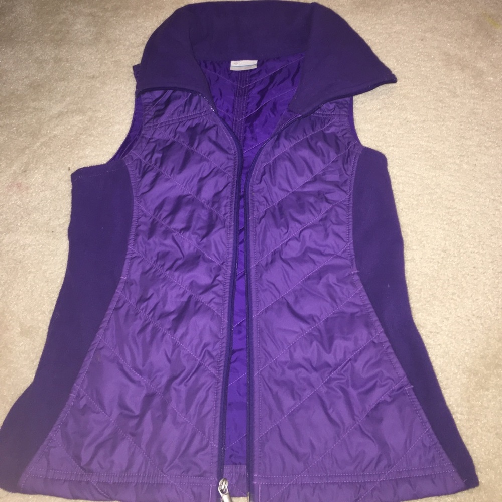 women's purple Columbia vest