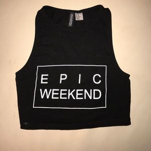 H&M Epic Weekend Cropped Top