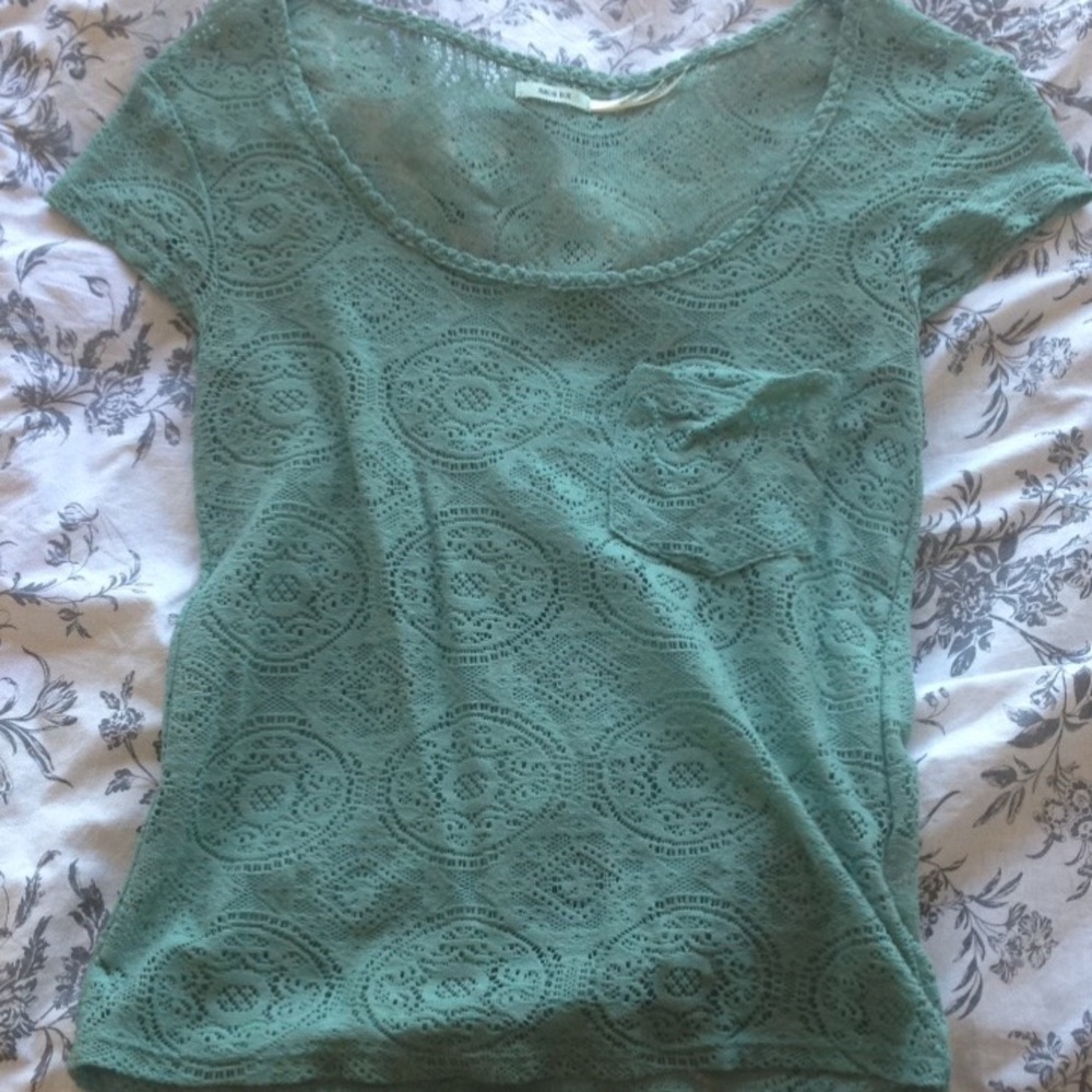 Lace kimichi blue shirt