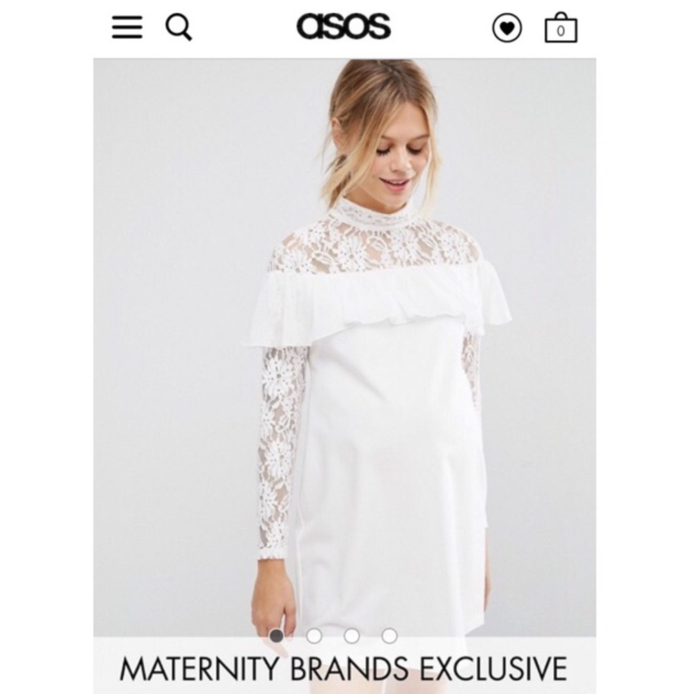 Queen Bee Shift Dress With Lace And Ruffle Detail