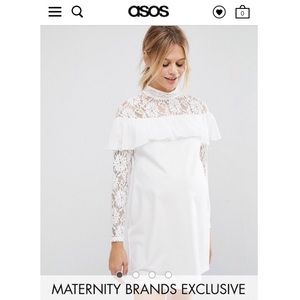 Queen Bee Shift Dress With Lace And Ruffle Detail