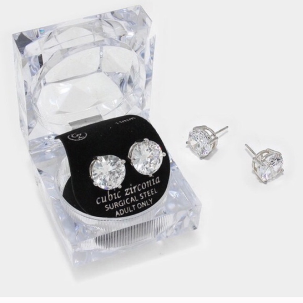 Cubic Zirconia Studs