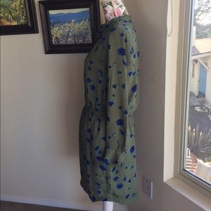 Banana Republic Cinch Waist Floral Shirt Dress- XS