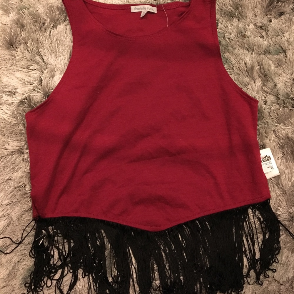 Cute crop top with fringe