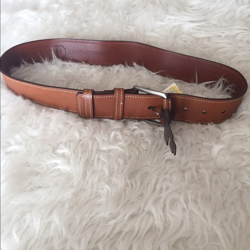 NWT Coach men's leather belt 30