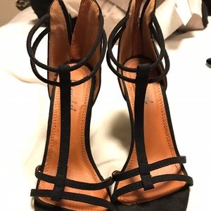 Black Open Toe Heels