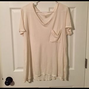 Cream Mossimo Pocket Tee