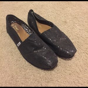 Black Sparkly Toms
