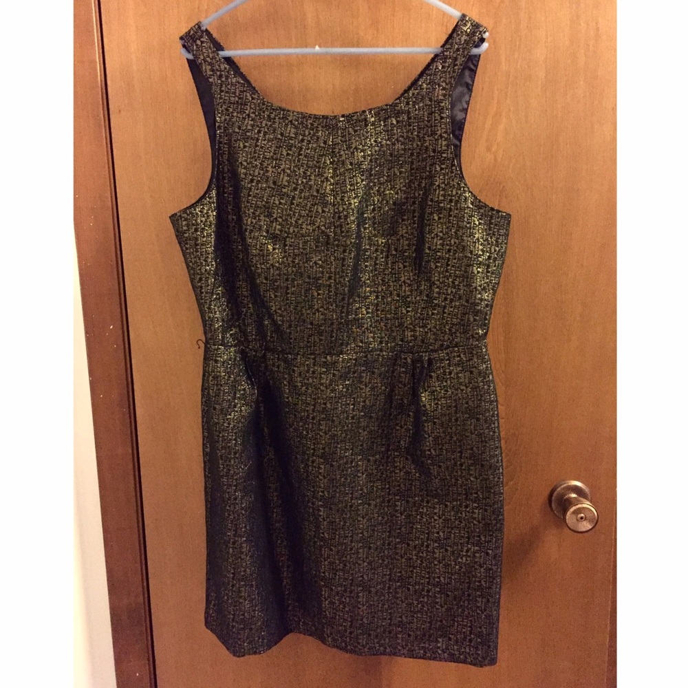 Gold Metallic Business Professional Dress