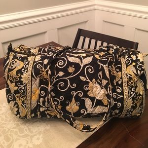 Vera Bradley Yellow Bird Pattern Small Duffel
