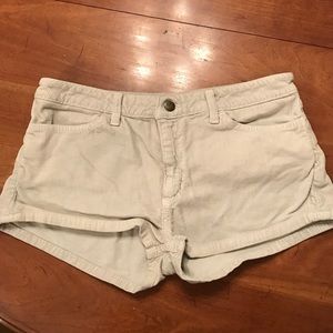 Cream corduroy American apparel shorts