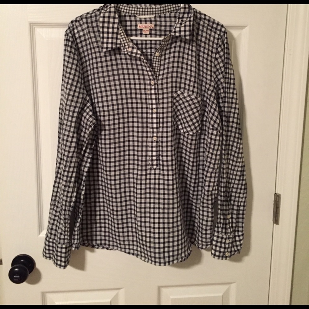 Merona Plaid Button-Up