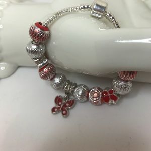 Accessories - New Girls Euro Butterfly Bracelet 6.5" Accessories - New Girls Euro Butterfly Bracelet 6.5"