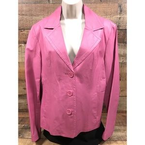 Dialogue Women's Pink Leather Jacket