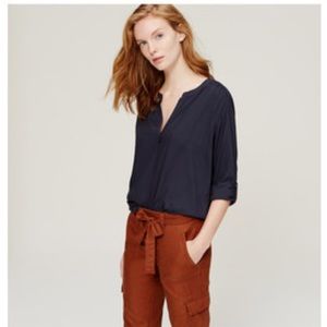 Navy blouse from loft - NWT