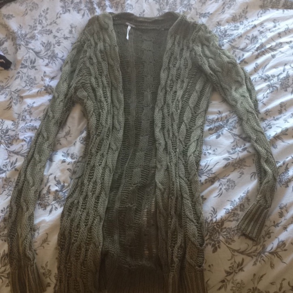 Long free people cardigan