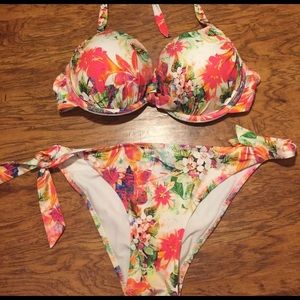Floral bathing suit