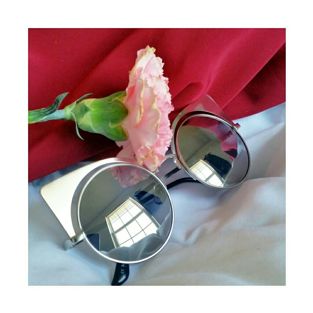 Cute mirror Cat-eye Silver Sunglasses - Picture 2 of 3