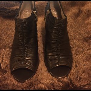 Vince Camuto black leather bootie