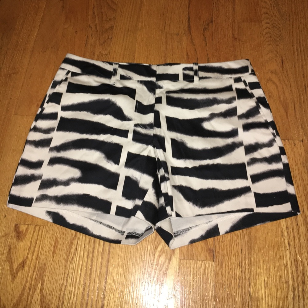 Zebra Print Patterned Shorts