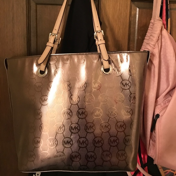 Micheal kors jet set tote bag logo silver - Picture 2 of 3
