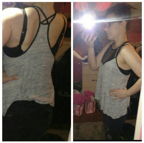 Gray Swing Racer-Back Top - Picture 3 of 3