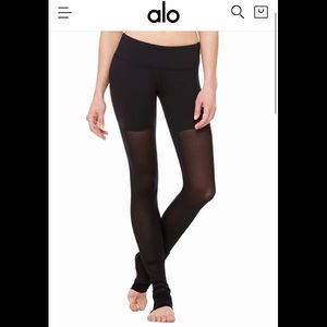 ALO yoga leggings goddess mesh black XS