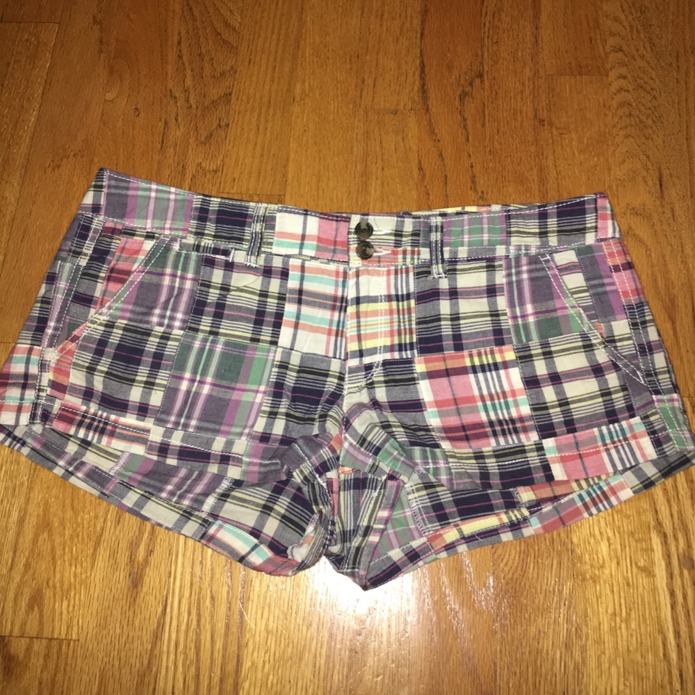 American Eagle Madras Plaid Shorts
