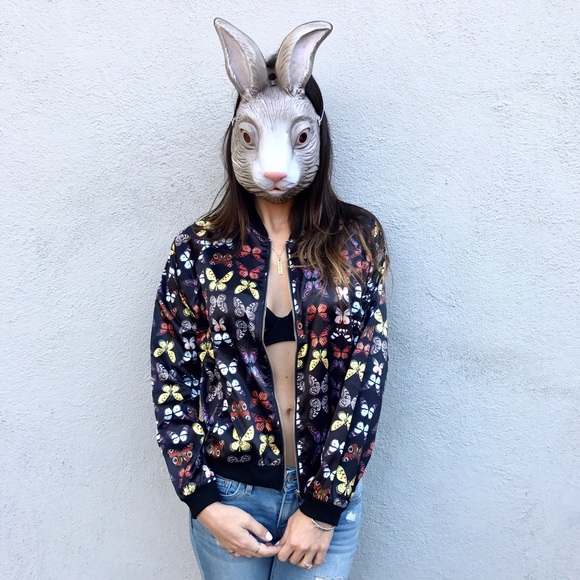 Nasty Gal Jackets & Blazers - BNWOT Nasty Gal butterfly bomber jacket!