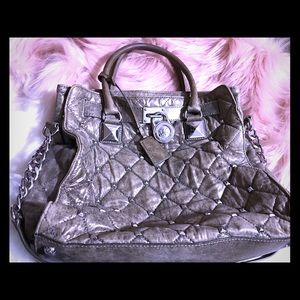 Authentic Large Michael Kors Studded Hamilton Bag