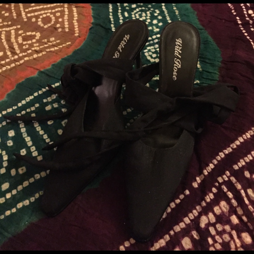 Wild Rose Lace Up Heels