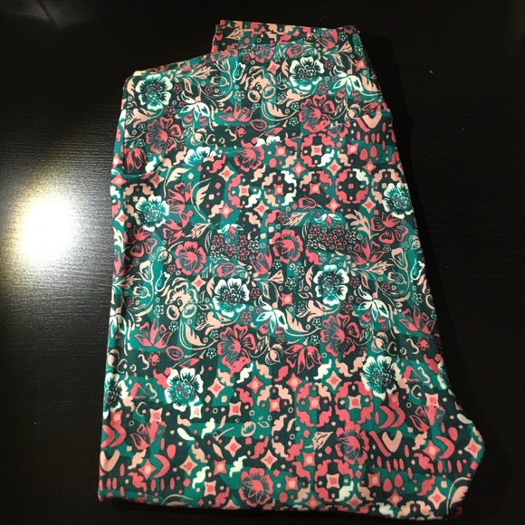 LulaRoe TC Floral Leggings - Picture 1 of 2