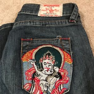 True religion jeans with embroidered pocket
