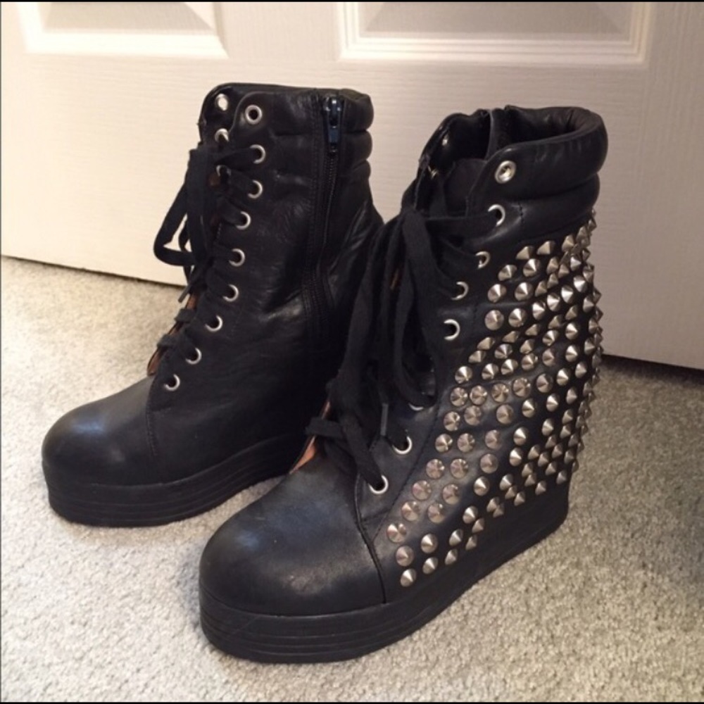Jeffrey Campbell studded sneaker wedge