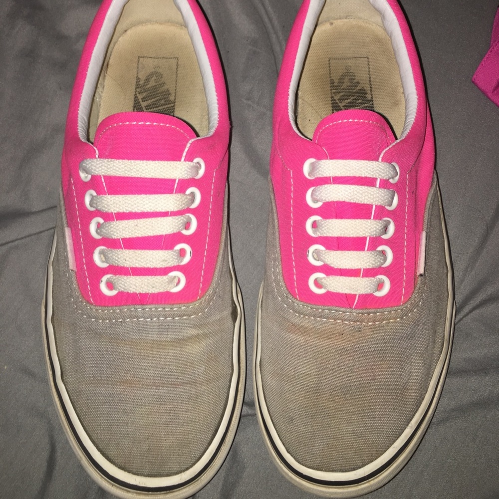 Cute pink and gray vans!