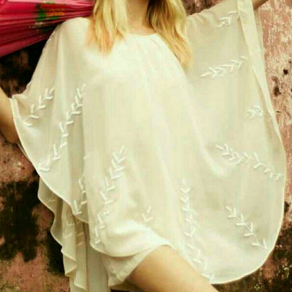 Free People Embroidered Cape Dress - Picture 1 of 7
