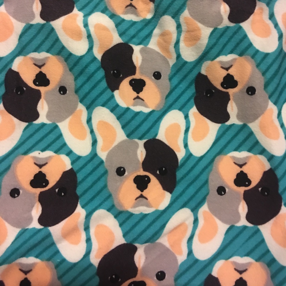 Lularoe bulldog print leggings