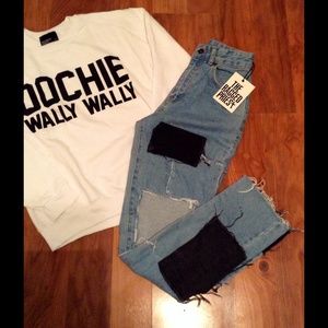 The Ragged Priest Fray Patchwork Jean