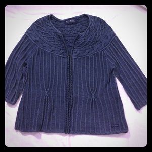 Open Cardi in heathered blue