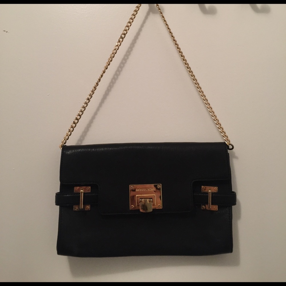 Michael kors clutch shoulder bag black
