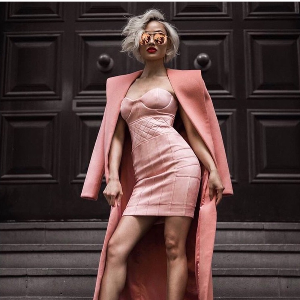 House of cb Caterina suedette dress