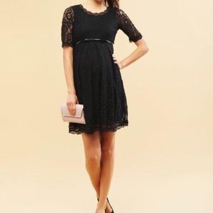 Maternity NWT black lace dress